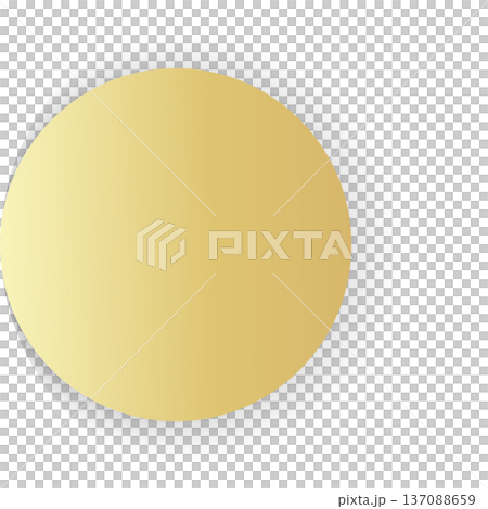 Gold paper circle and shadow Gold paper circle and shadow 137088659