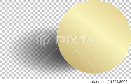 Gold paper circle and shadow Gold paper circle and shadow 137088661