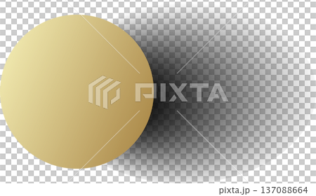 Gold paper circle and shadow 137088664