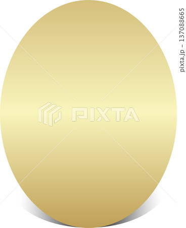 Gold paper circle and shadow 137088665