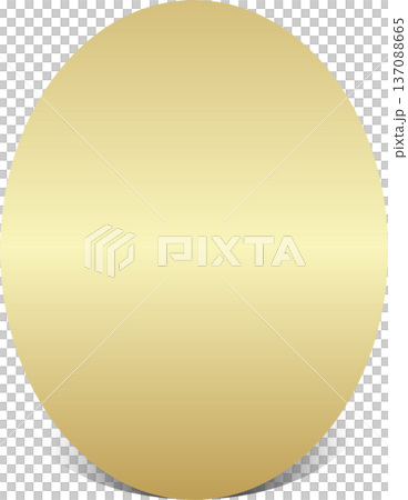 Gold paper circle and shadow 137088665