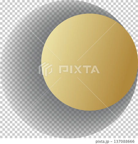 Gold paper circle and shadow 137088666