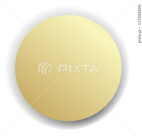 Gold paper circle and shadow Gold paper circle and shadow 137088688