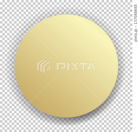 Gold paper circle and shadow Gold paper circle and shadow 137088688