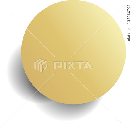 Gold paper circle and shadow 137088701