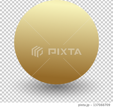 Gold paper circle and shadow Gold paper circle and shadow 137088709
