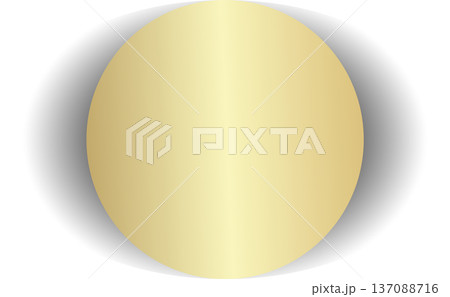 Gold paper circle and shadow 137088716
