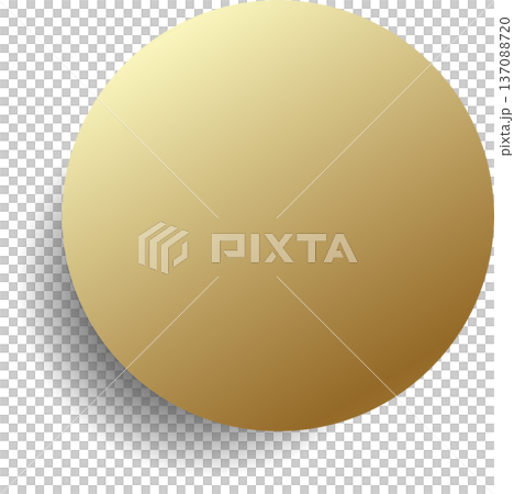 Gold paper circle and shadow Gold paper circle and shadow 137088720