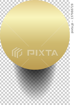 Gold paper circle and shadow Gold paper circle and shadow 137088728