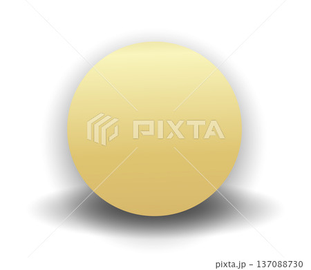 Gold paper circle and shadow Gold paper circle and shadow 137088730