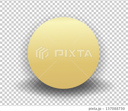 Gold paper circle and shadow Gold paper circle and shadow 137088730
