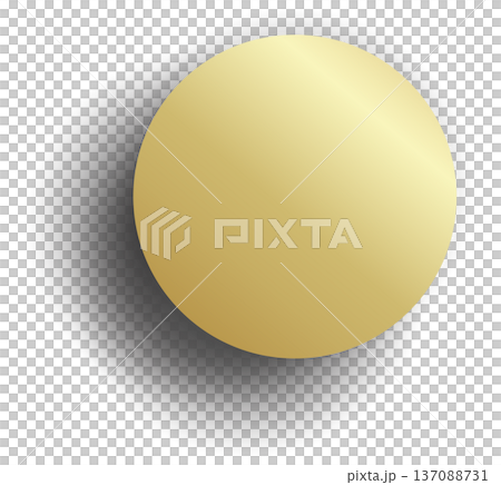 Gold paper circle and shadow Gold paper circle and shadow 137088731