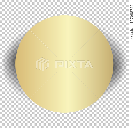 Gold paper circle and shadow Gold paper circle and shadow 137088732