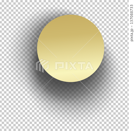 Gold paper circle and shadow Gold paper circle and shadow 137088733