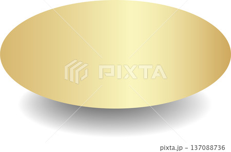 Gold paper circle and shadow 137088736