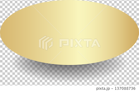 Gold paper circle and shadow Gold paper circle and shadow 137088736