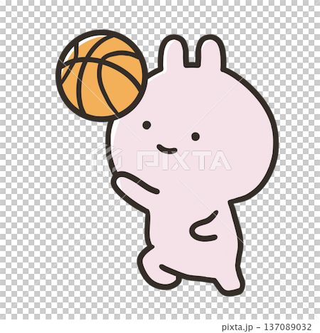 A rabbit making a layup shot 137089032