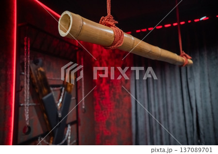 Bamboo stick for shibari. BDSM cross. 137089701