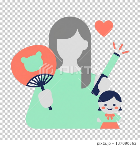 一個正在享受活動的人的扁平化圖標 137090562