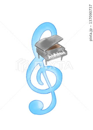 ピアノの付いた音符 137090737