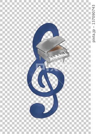 ピアノの付いた音符 137090743