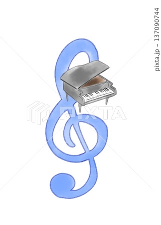 ピアノの付いた音符 137090744