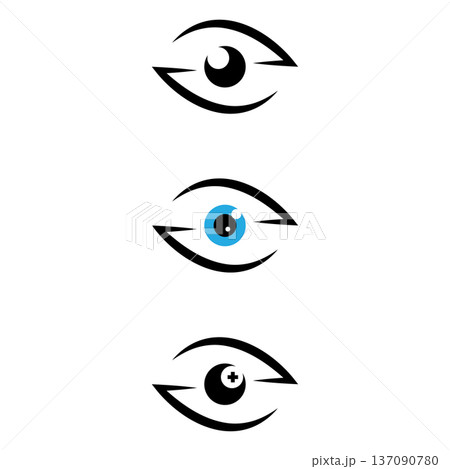 set of eye logo vector illustration icon 137090780