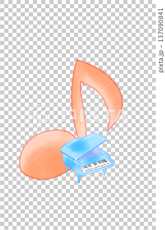 ピアノの付いた音符 ピアノの付いた音符 137090841