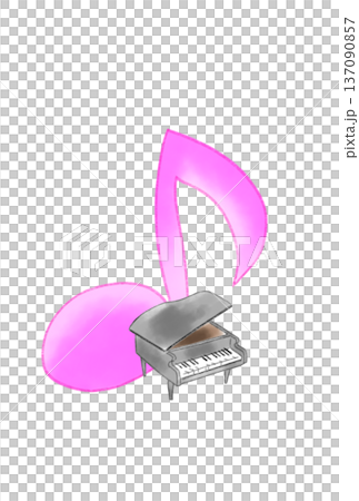 ピアノの付いた音符 137090857