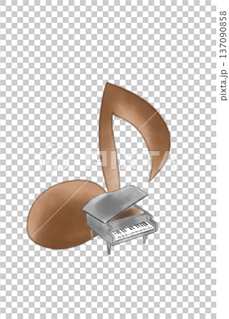 Musical notes with piano Musical notes with piano 137090858