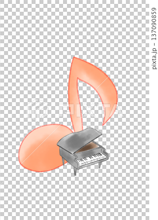 Musical notes with piano 137090859