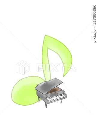 ピアノの付いた音符 137090860