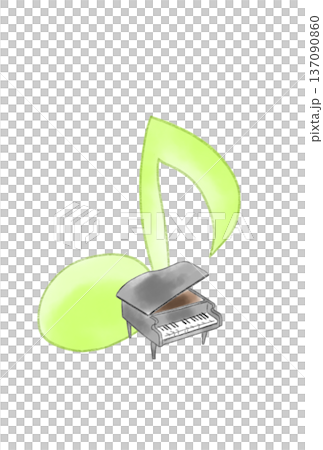 ピアノの付いた音符 137090860