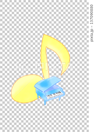 ピアノの付いた音符 137090880
