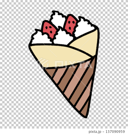 苺クレープ 137090959