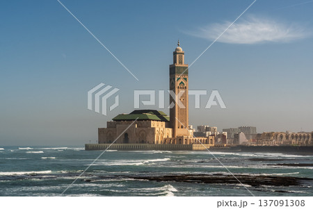 The Monumental Hassan II Mosque in Casablanca The Monumental Hassan II Mosque in Casablanca 137091308