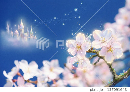 青空と白い桜・メルヘン 137091648