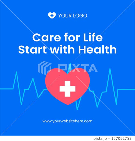 Illustration Background World Health Day Hand Drawn Flat Cartoon Design 137091752