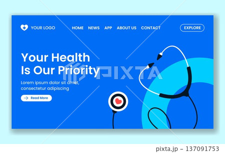 Landing Page Social Media World Health Day Flat Cartoon Hand Drawn Illustration Landing Page Social Media World Health Day Flat Cartoon Hand Drawn Illustration 137091753