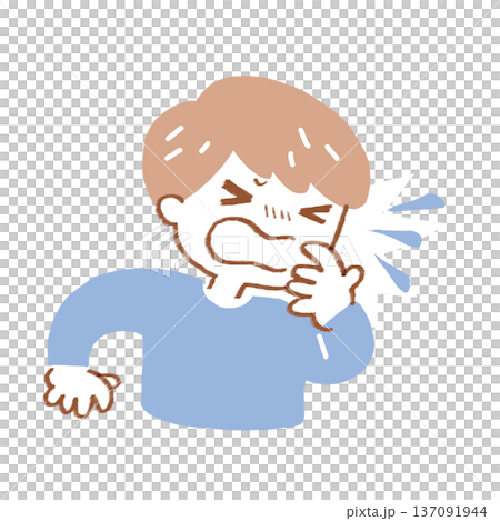 くしゃみをする人 137091944