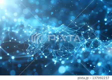 デジタル線とノードで表現したAI医療ネットワーク背景素材 137092237