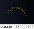 黒背景の金粒アーチデザイン（高級グリッターバナー） 137092502