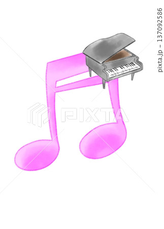 ピアノの付いた音符 137092586