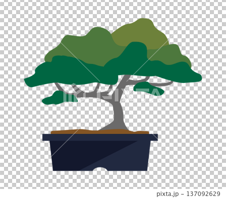 simple bonsai illustration simple bonsai illustration 137092629