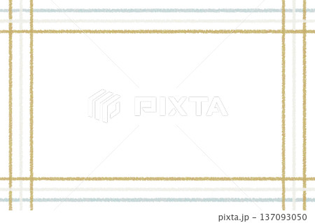 クレヨンで描く、ペールトーンのフレンチシック。大人可愛いチェック模様（心地よい暮らしのデザインに） 137093050