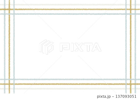 クレヨンで描く、ペールトーンのフレンチシック。大人可愛いチェック模様（心地よい暮らしのデザインに） 137093051