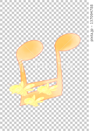 Musical note with bees Musical note with bees 137094788