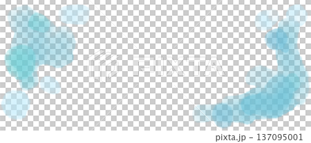 Watercolor textured light blue cloud illustration banner decoration material 137095001