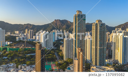Tung Tau Estate Towers Rise Against Scenic Mountain Backdrop Feb 15 2026 137095082