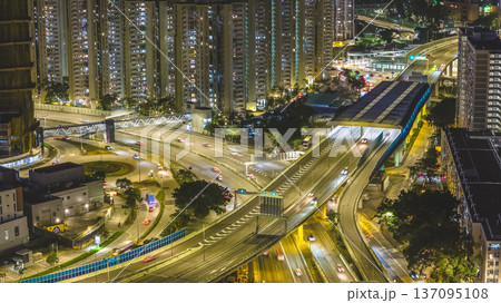 Choi Hung Interchange Curves Through Dense Kowloon Urban Landscape Feb 15 2026 137095108